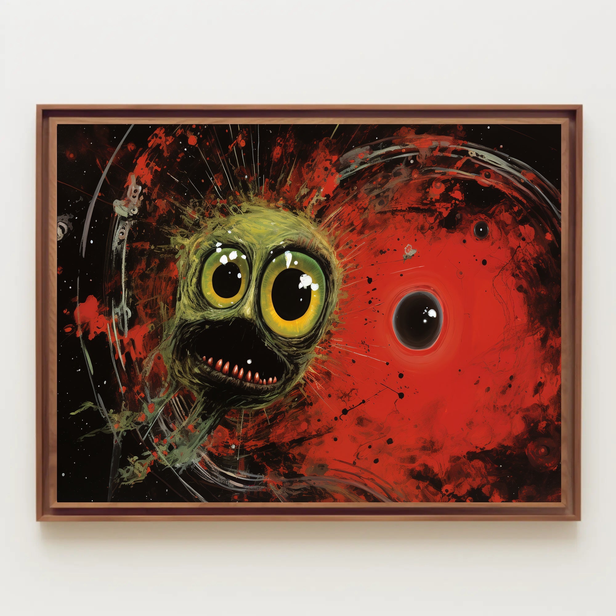 Cosmic Creature in Space Artistry Abstract or Artistic Poster