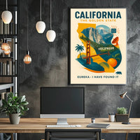 California Adventure: Vintage Travel Poster