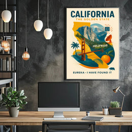 California Adventure: Vintage Travel Poster