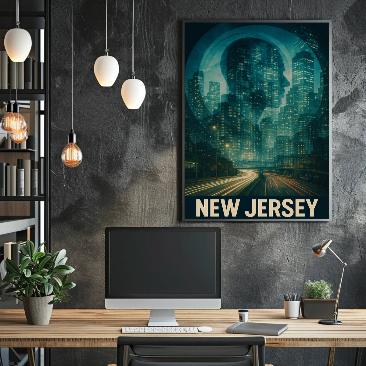 New Jersey Skyline Poster