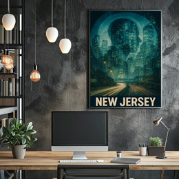 New Jersey Skyline Poster