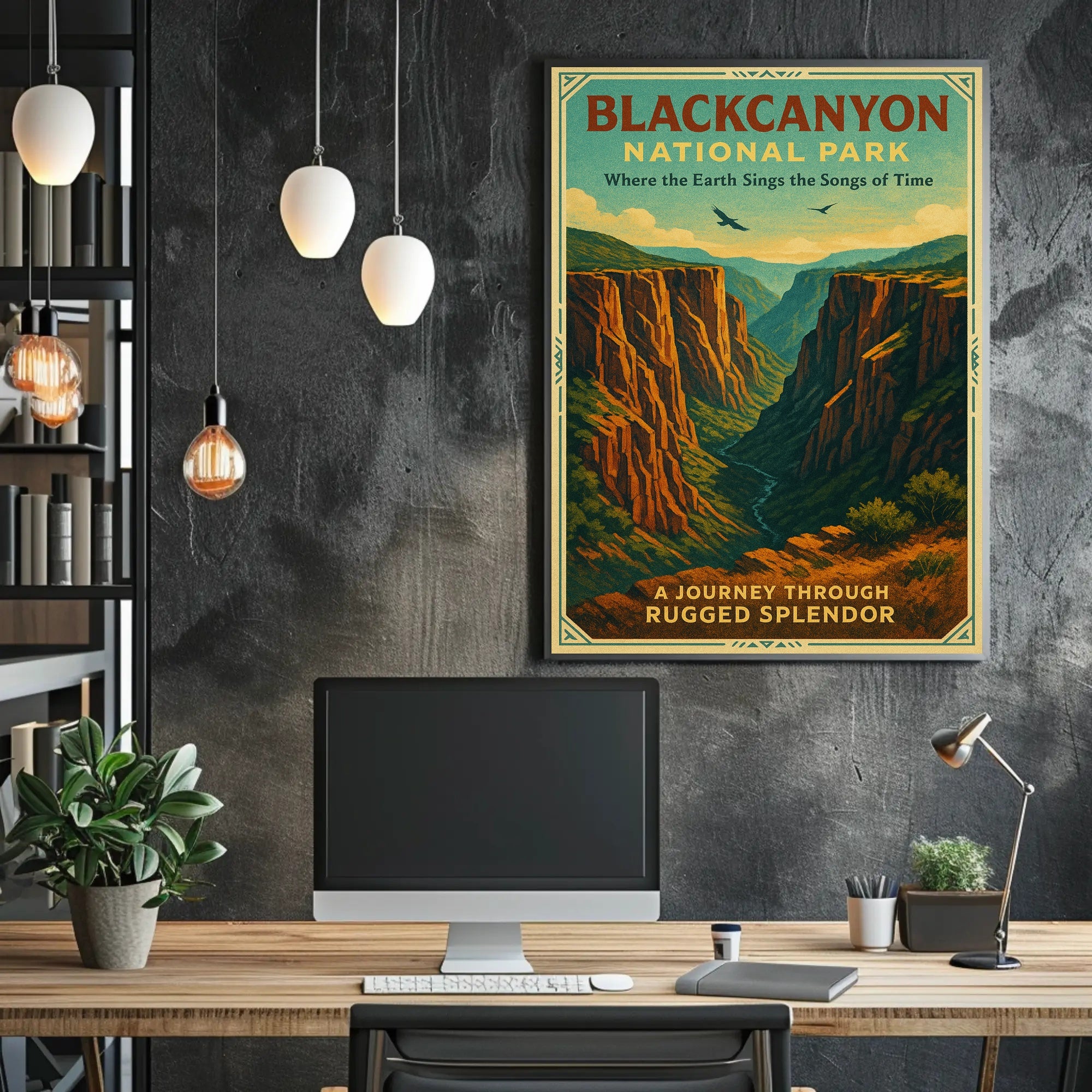 Black Canyon National Park Scenic Poster Print