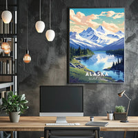 Alaskan Adventure: Vintage Scenic Travel Poster