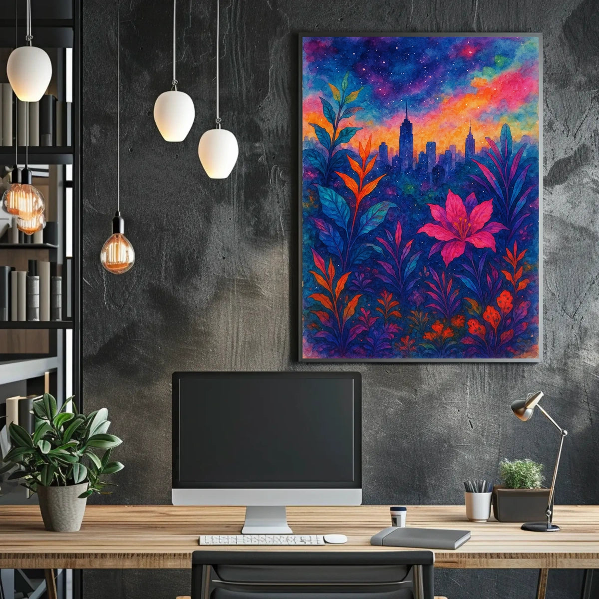 Cityscape In Bloom Poster