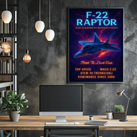 F-22 Raptor in Action: Modern Military Aircraft Poster