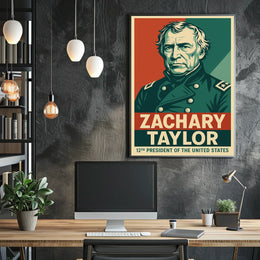 Zachary Taylor Twelfth President Vintage Heritage Portrait Wall Art Decor Museum Quality Poster