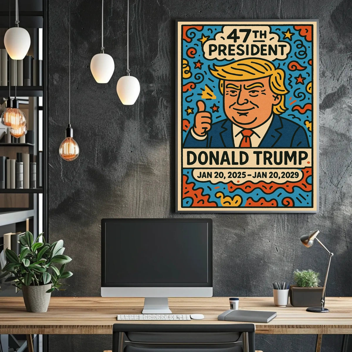 Donald Trump Patriotic Celebration Pop Art Poster