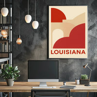 Louisiana Abstract Art Poster