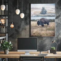 Majestic Bison In Winter Poster