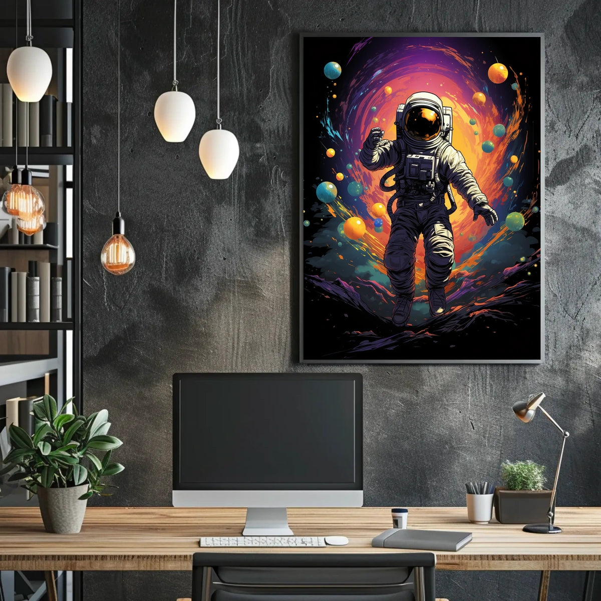 Cosmic Odyssey Astronaut Art Surrealism Dreamers Poster