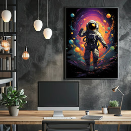 Cosmic Odyssey Astronaut Art Surrealism Dreamers Poster