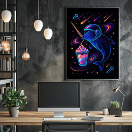 Cosmic Narwhal Adventure Poster