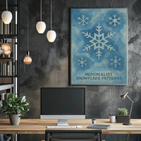 Minimalist Snowflake Patterns Poster