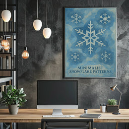 Minimalist Snowflake Patterns Poster