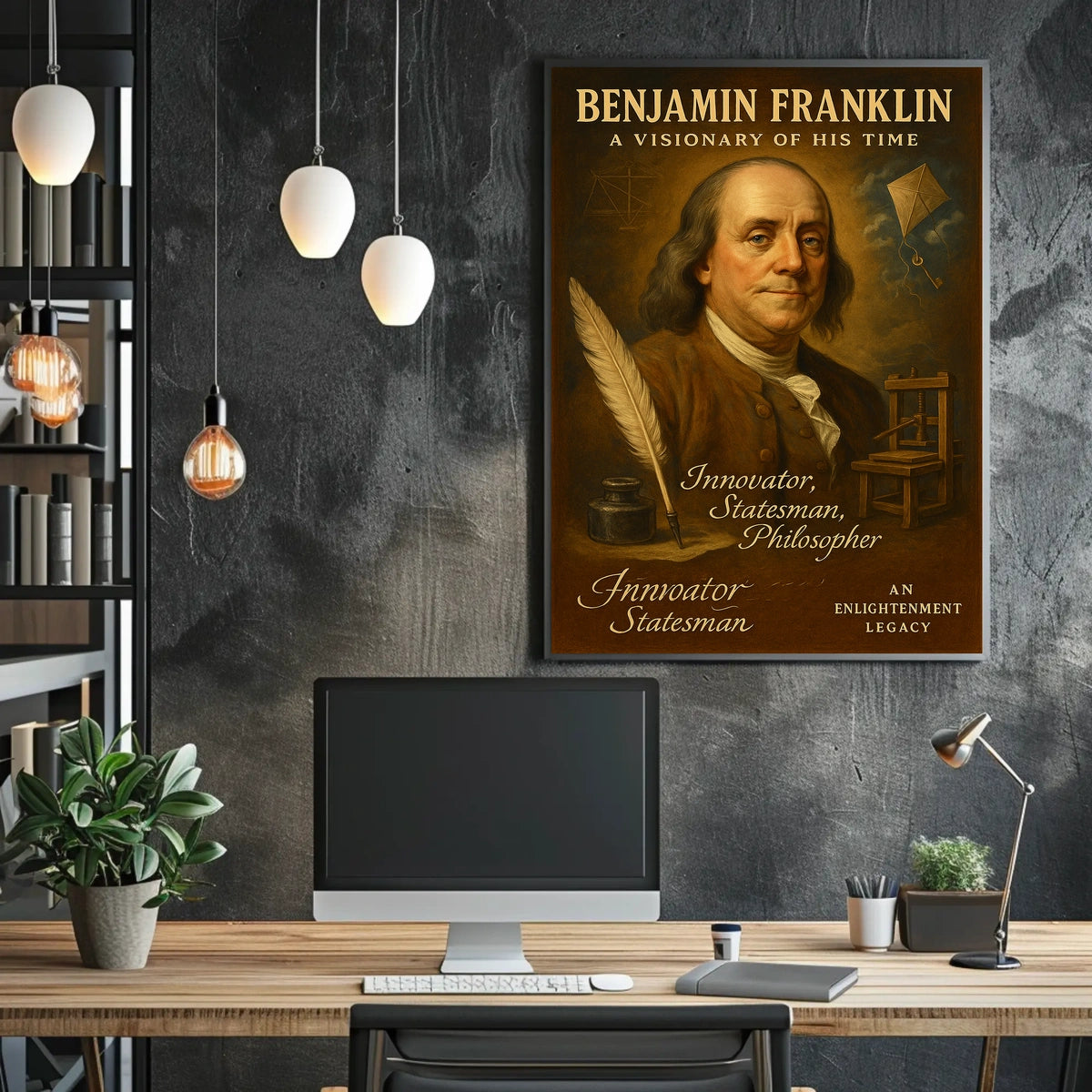 Benjamin Franklin A Visionary of His Time Poster