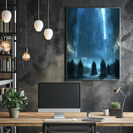 Mystical Gothic Cathedral Dark Fantasy Poster PosterGoat