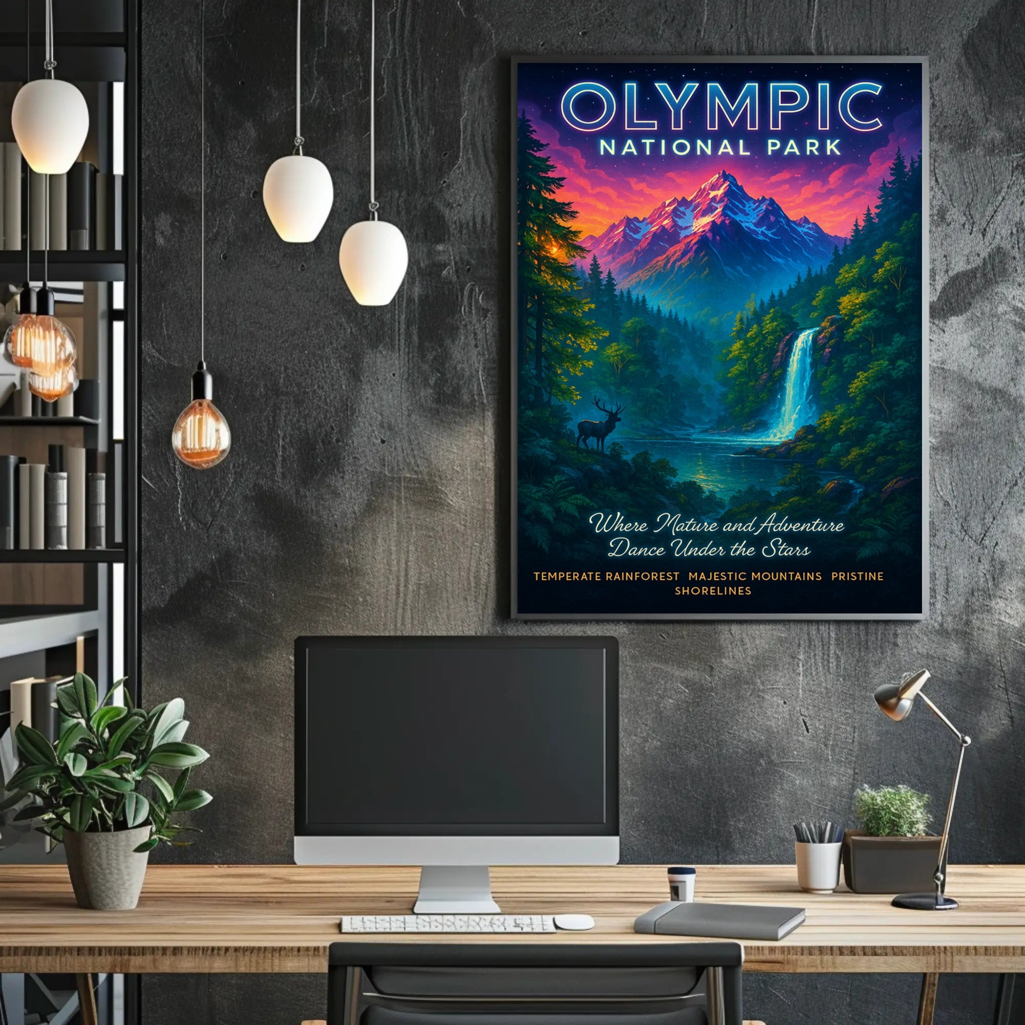 Olympic National Park Adventure Poster Print