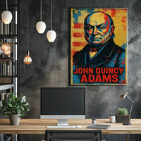 John Quincy Adams 6th President of the United States Street Art Mashup Poster