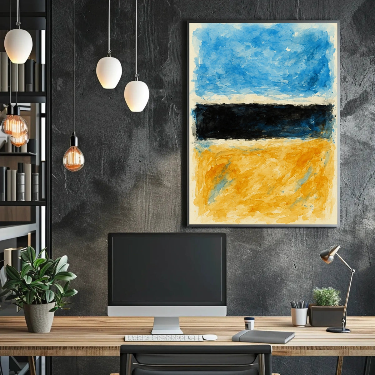 Abstract Color Blocks Abstract Poster