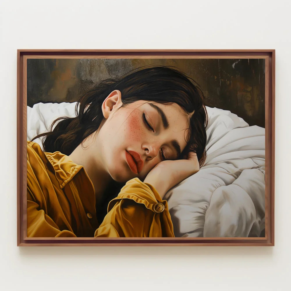 Serene Sleep: Hyper-Realistic Bedroom Art Print