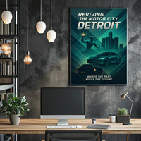 Detroit's Automotive Legacy Revival Urban or Cityscape Poster PosterGoat