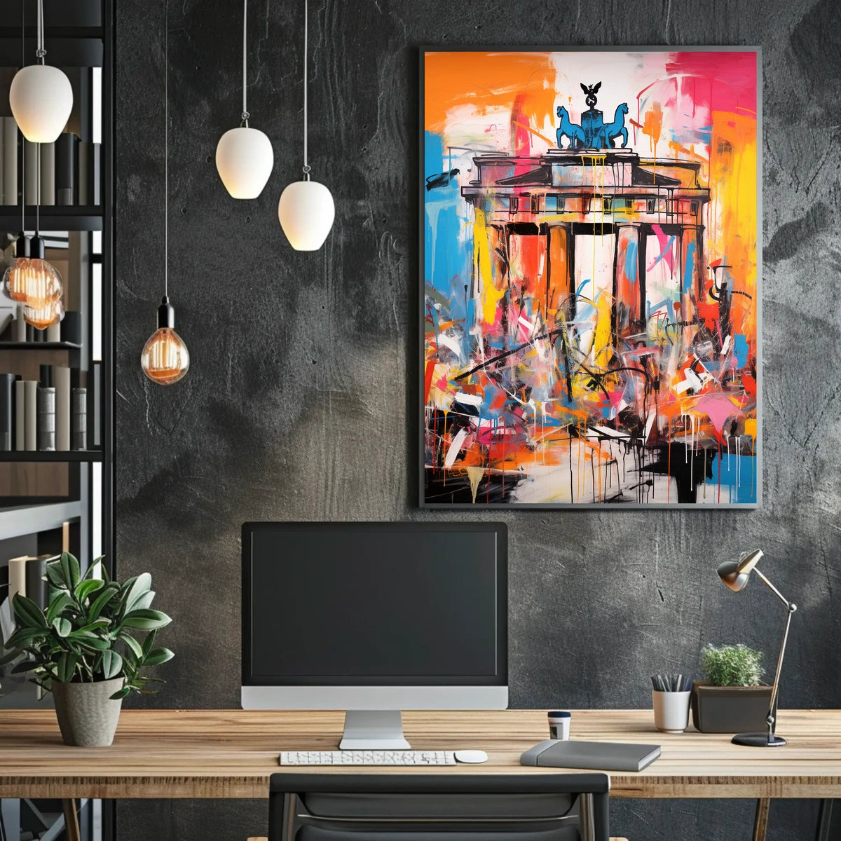 Vibrant Berlin Landmark Art Print Abstract, Artistic Poster