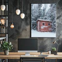 Winter Cabin In The Woods Poster