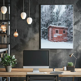 Winter Cabin In The Woods Poster