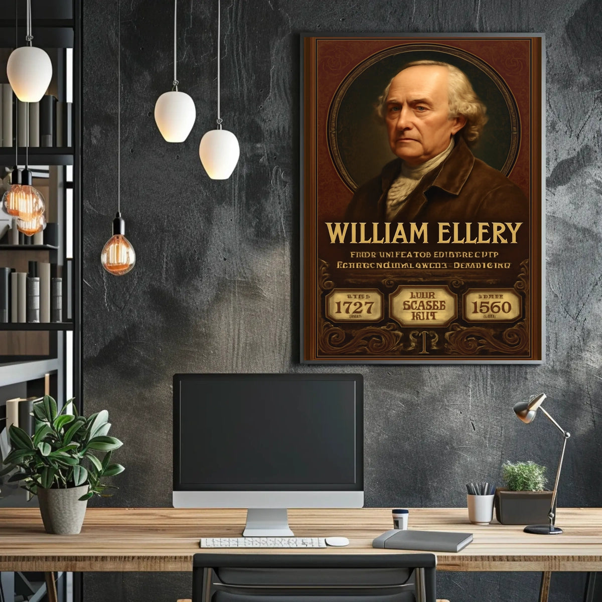 William Ellery Historical Figure Portrait Poster