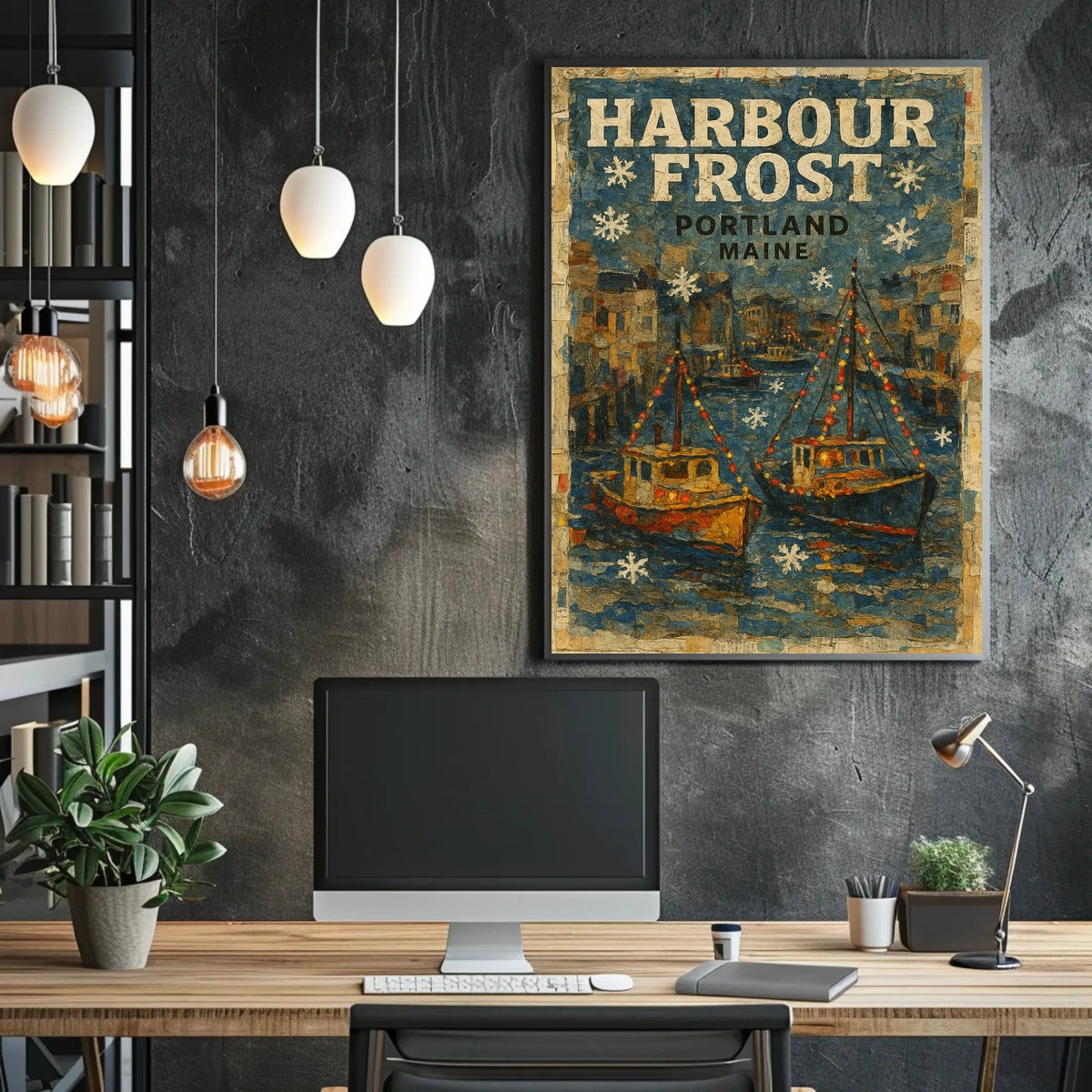 Harbour Frost Portland, Maine Poster