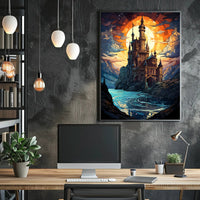 Enchanted Castle At Sunset Poster