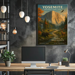 Yosemite National Park Vintage Poster Print