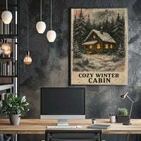 Cozy Winter Cabin Poster