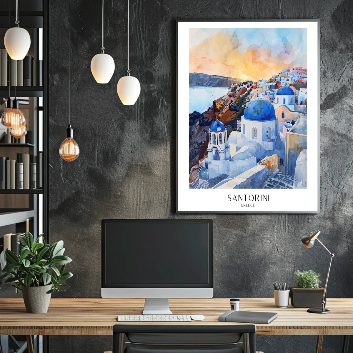 Santorini Serenity Poster