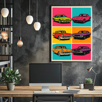 Pop Art Cars Poster PosterGoat