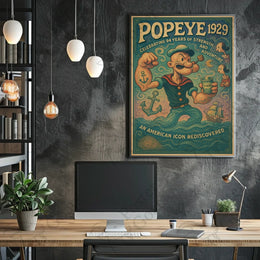 Popeye 94th Anniversary Vintage Pop Culture Poster