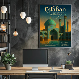 Esfahan – Where Heaven's Geometry Meets Earthly Beauty Poster PosterGoat
