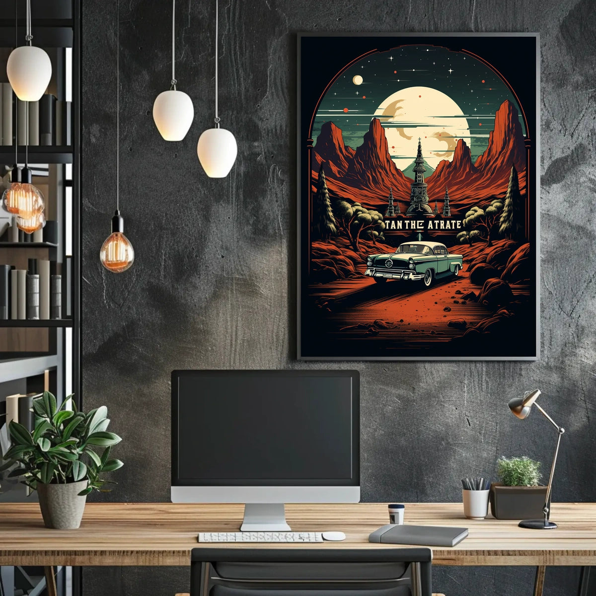Retro Desert Adventure Poster