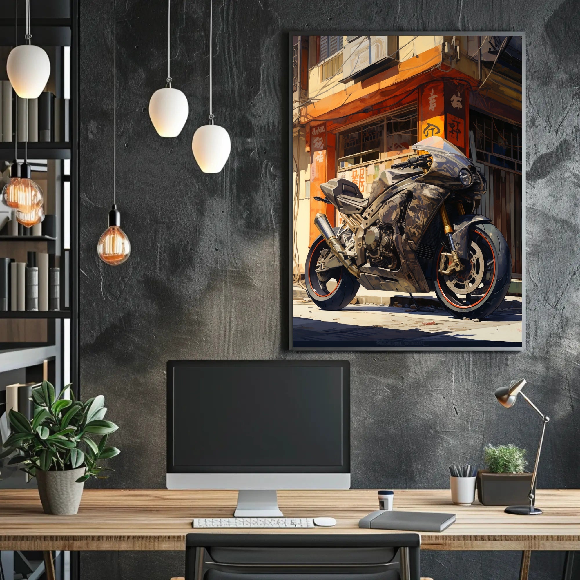 Urban Motorcycle Adventure Poster PosterGoat