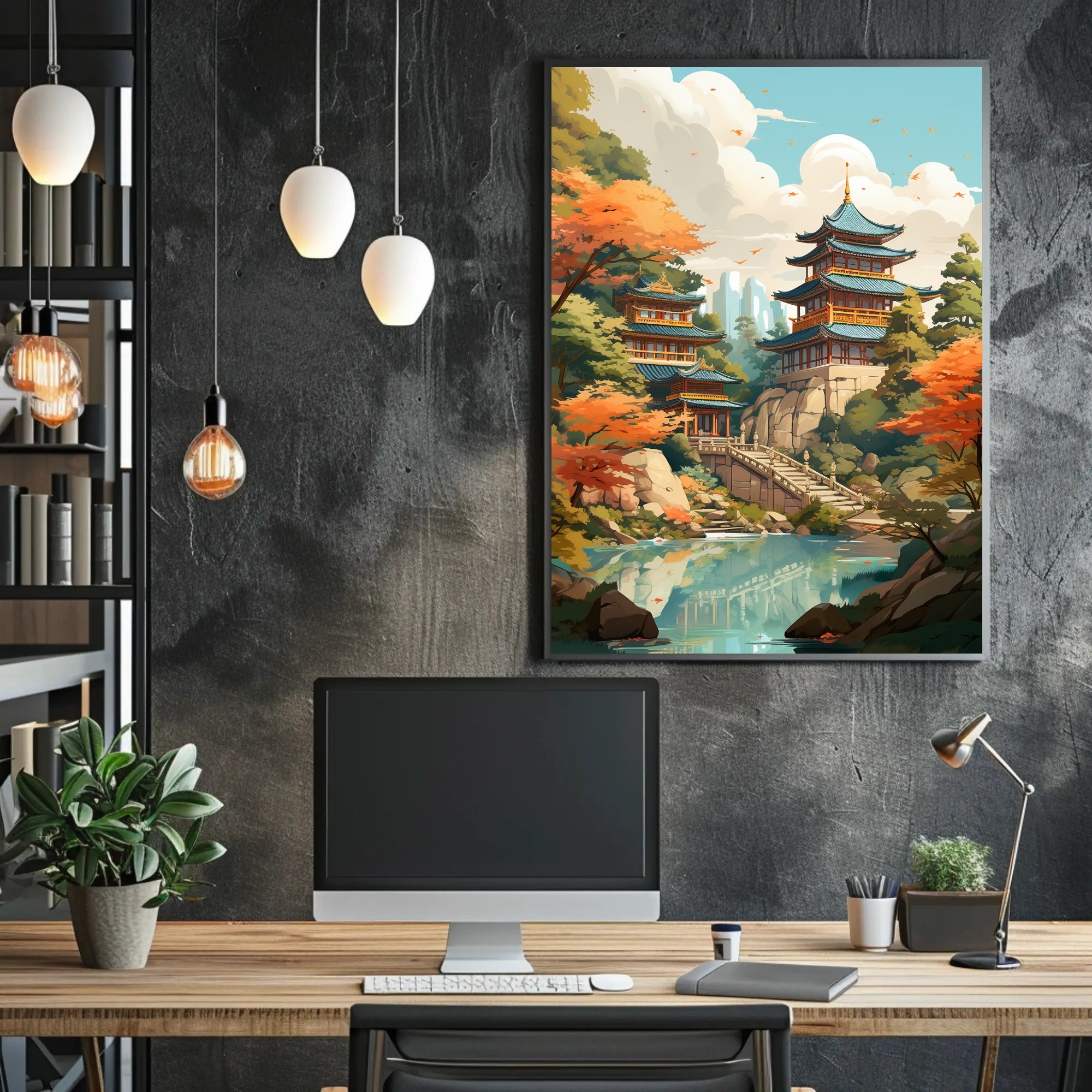 Tranquil Pagoda Retreat Poster