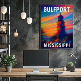 Gulfport Mississippi Coastal Travel Photography Poster
