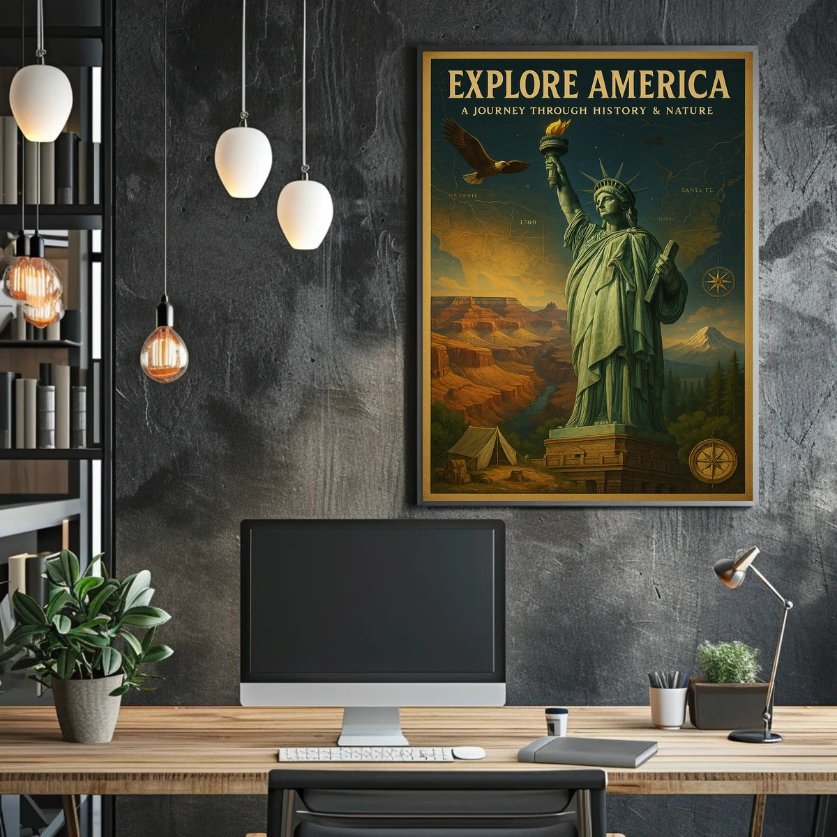 Explore America A Journey Through Poster