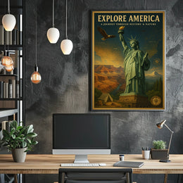 Explore America A Journey Through Poster