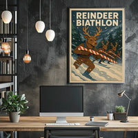 Reindeer Biathlon Poster