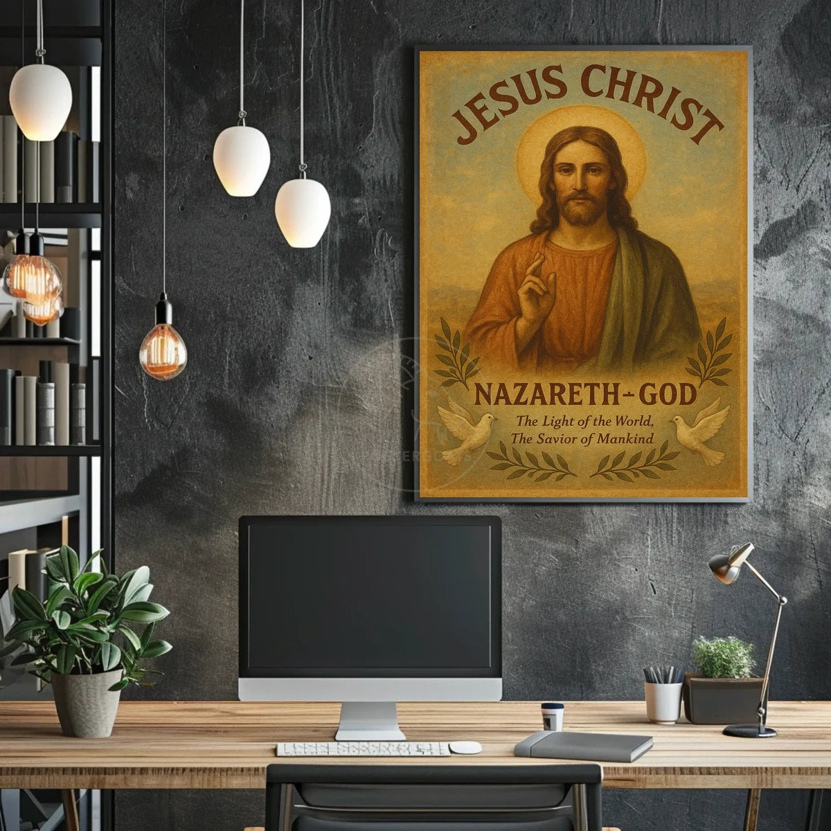 Jesus Christ Vintage Religious Poster - Cultural or Heritage Poster