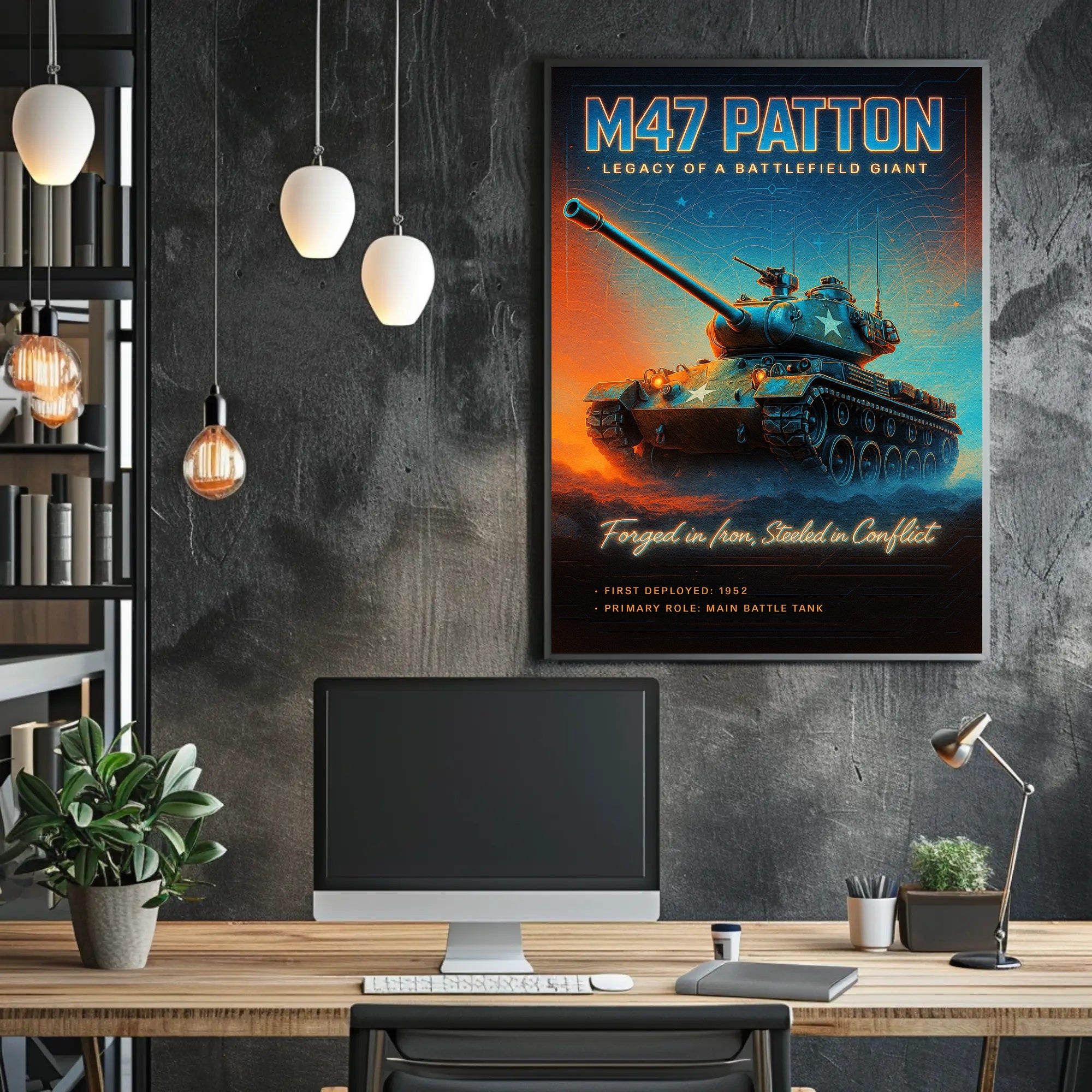 M47 Patton Legacy of a Battlefield Giant Poster PosterGoat