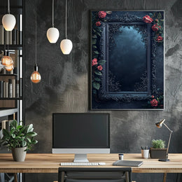 Ornate Gothic Mirror Art Design - Abstract, Artistic Poster