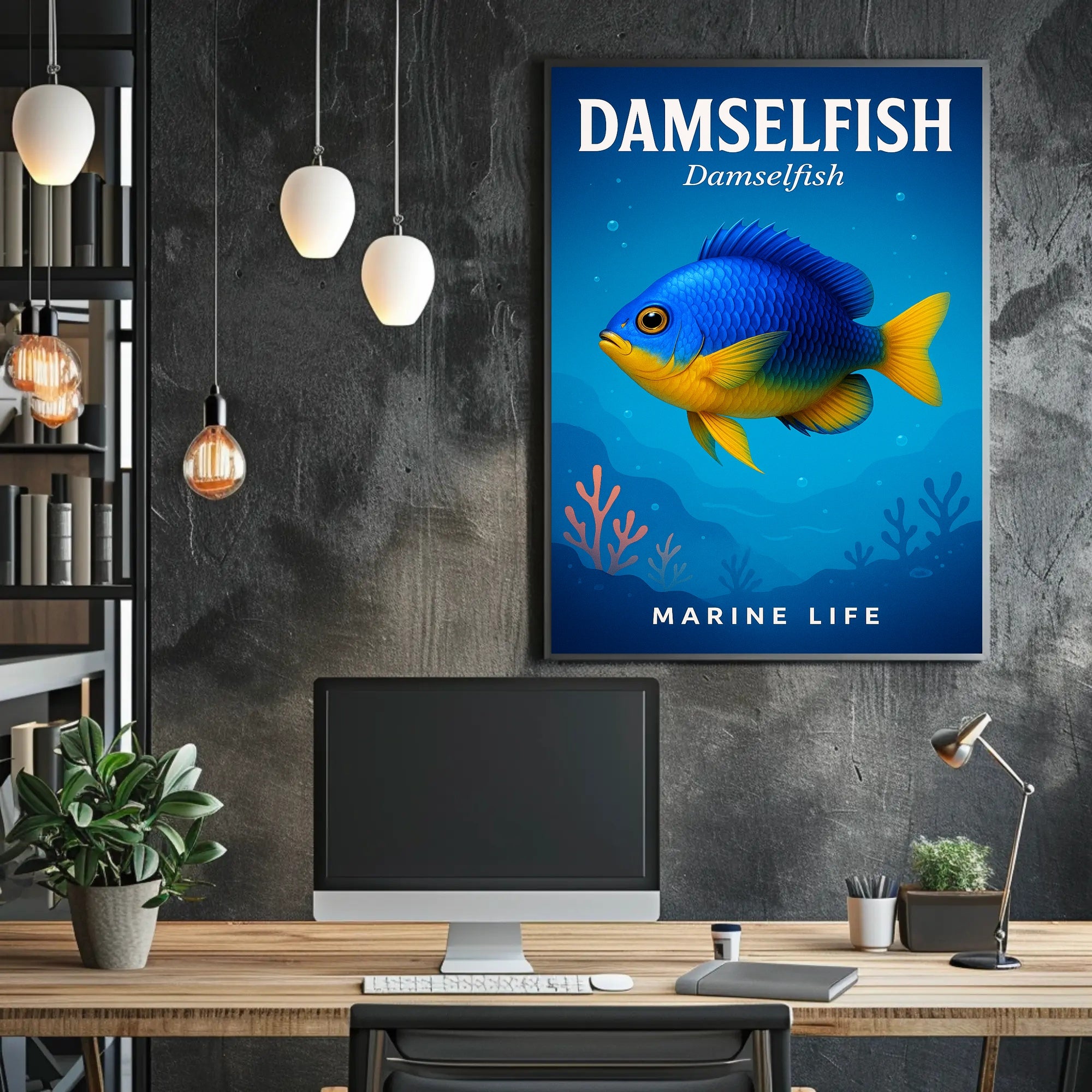 Damselfish Marine Life Poster PosterGoat