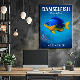 Damselfish Marine Life Poster PosterGoat