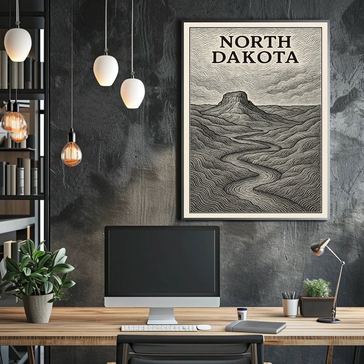 North Dakota Landscape Poster
